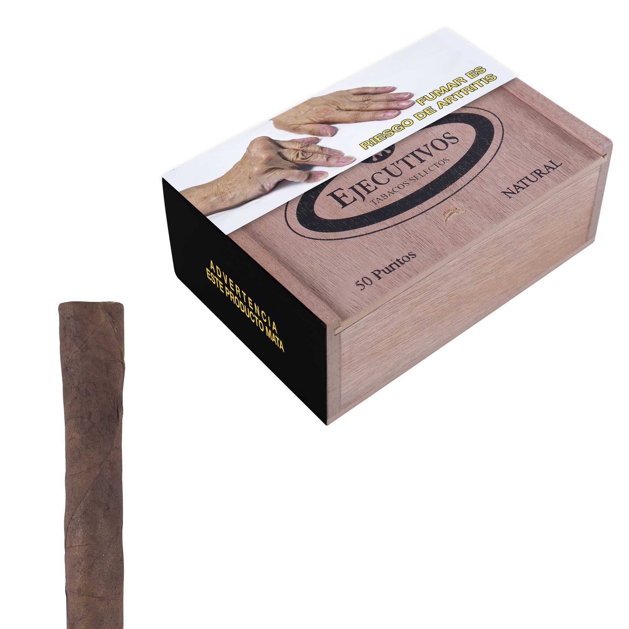 EJECUTIVOS # 8 CAJITA CON 50 PUROS (NATURAL)