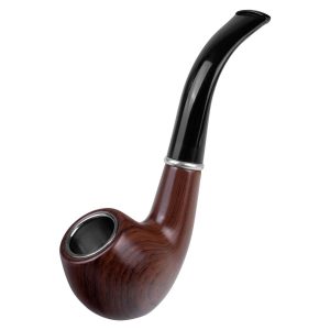 PIPA CURVA DE RESINA COLOR TABACO