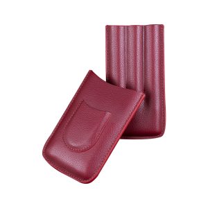 PURERA COLOR ROJO LISA PARA 3 PUROS