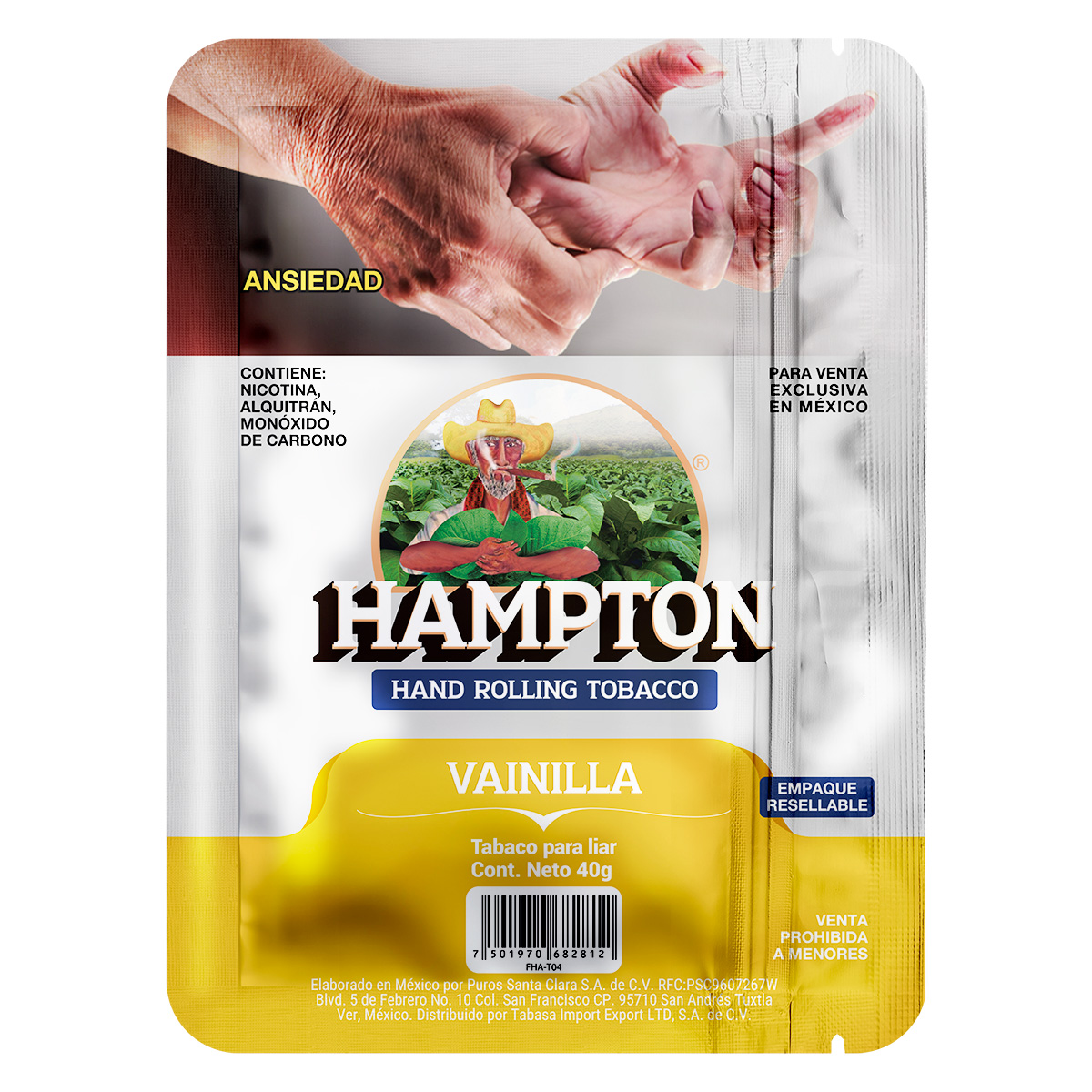 TABACO PICADO HAMPTON VAINILLA 40GRAMOS - Image 2