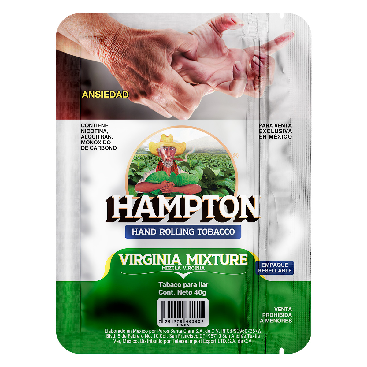 TABACO PICADO HAMPTON VIRGINIA BLEND 40 GRAMOS - Image 2