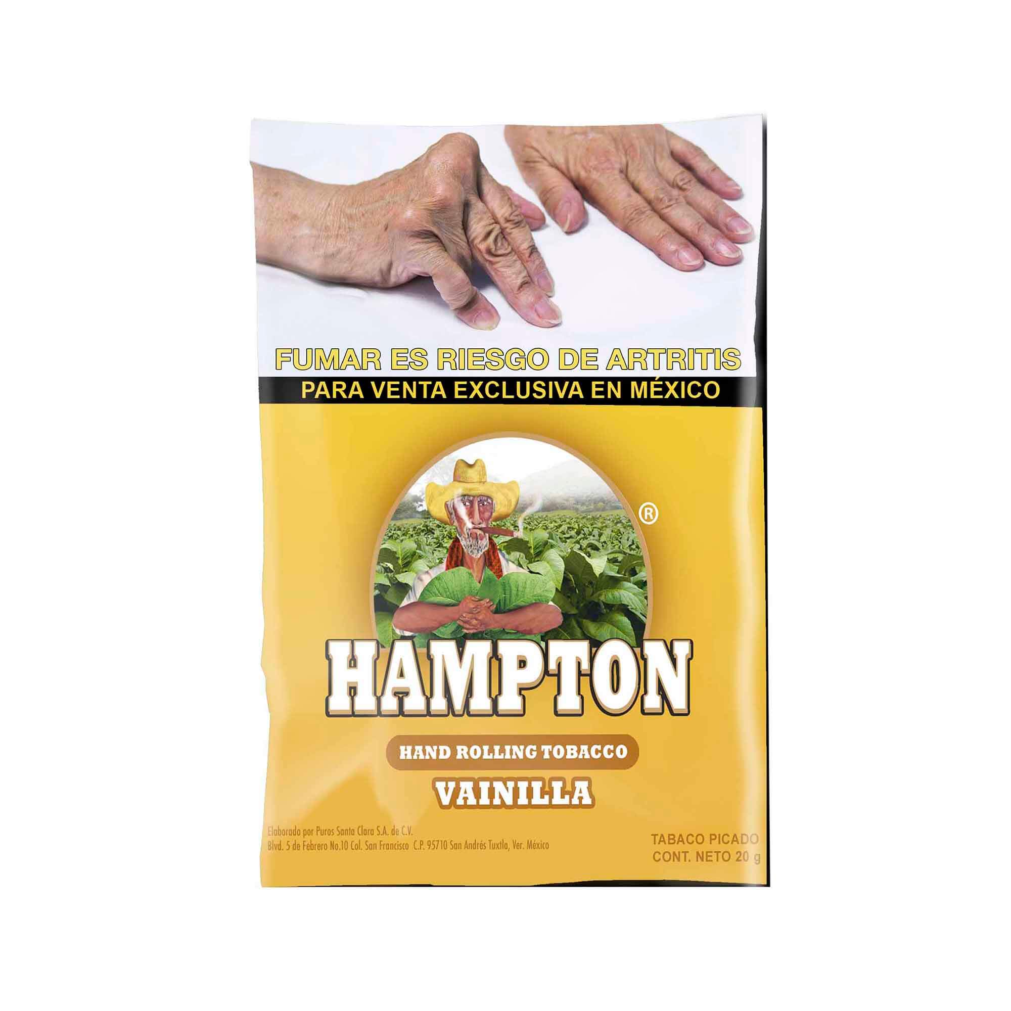 TABACO PICADO HAMPTON VAINILLA 20 GRAMOS