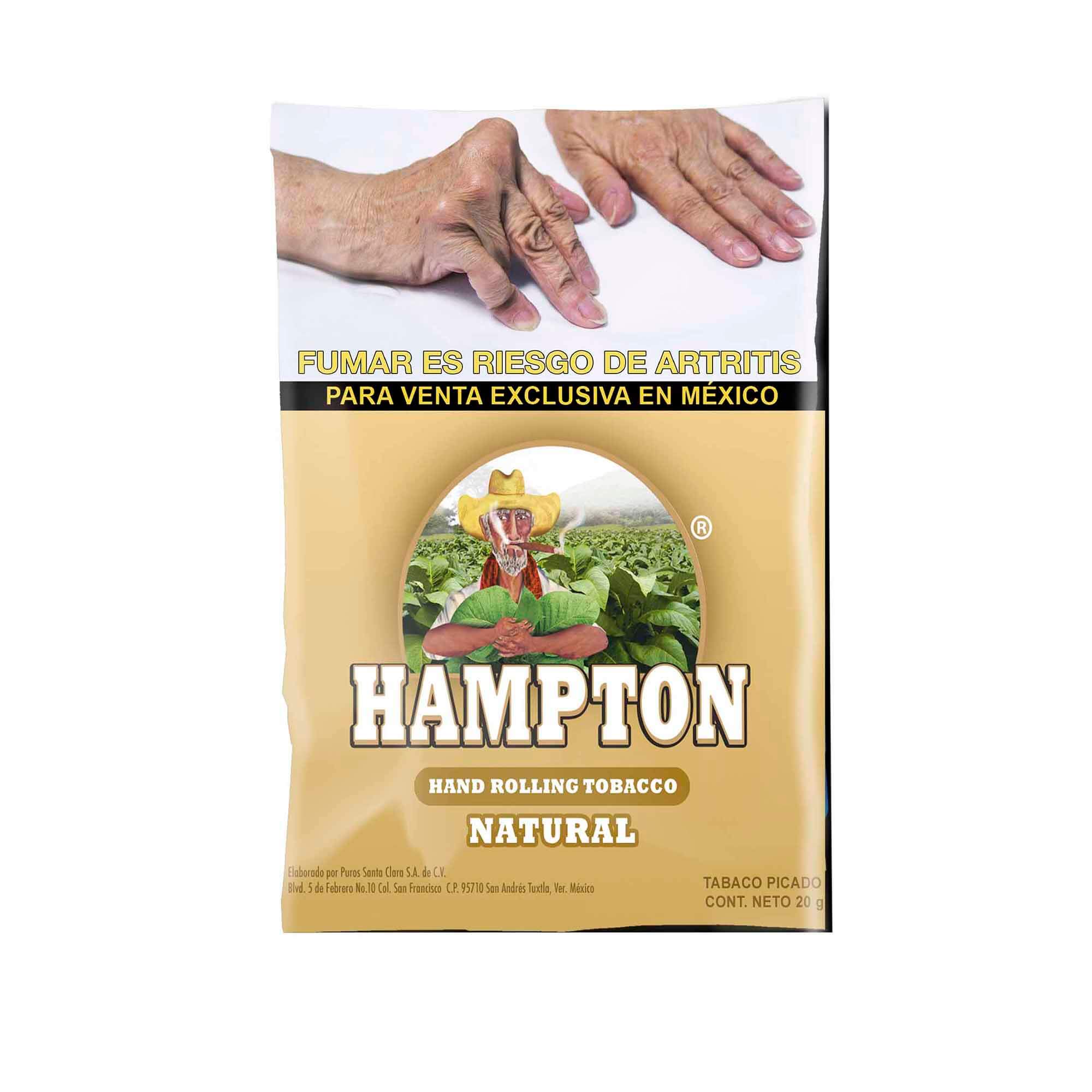 TABACO PICADO HAMPTON NATURAL 20 GRAMOS