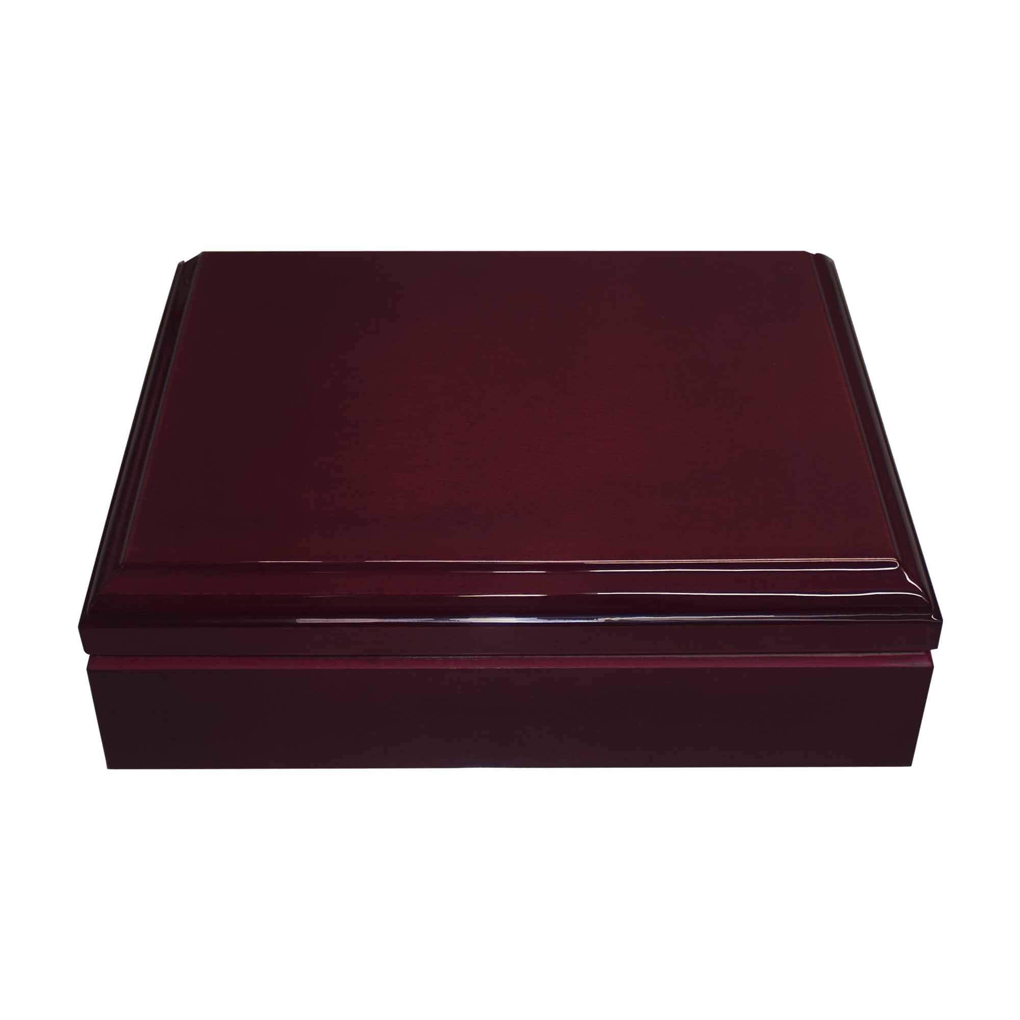 HUMIDOR JUNIOR PARA 24 PUROS EN COLOR CAOBA INGLESA