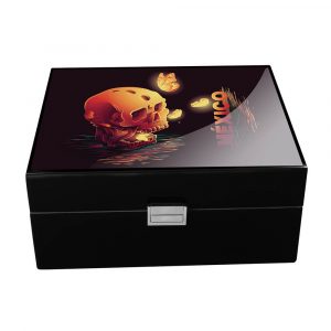 HUMIDOR PARK LANE TALENTOS MEXICANOS NEGRO LITOGRAFIA ANOCHECER