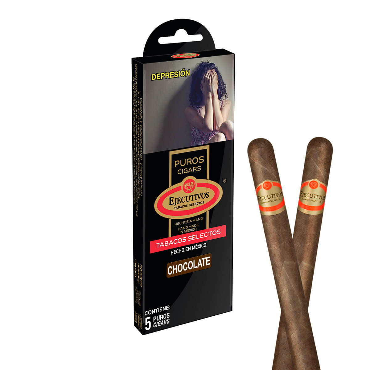 EJECUTIVOS # 7 CAJETILLA CON 5 PUROS (CHOCOLATE) - Image 2