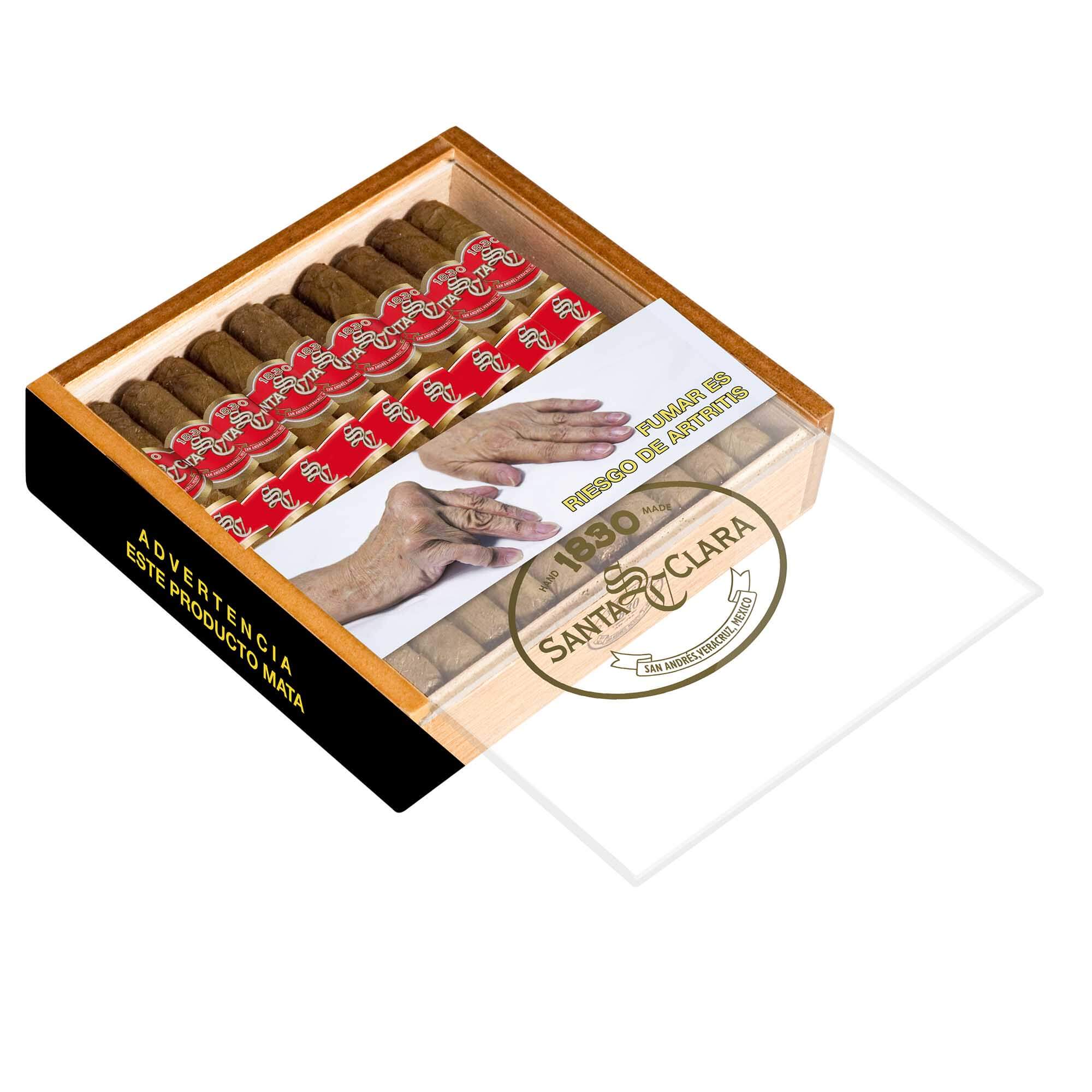 SANTA CLARA 1830 QUINO CAJA CON TAPA TRANSPARENTE CON 20 PUROS - Image 3