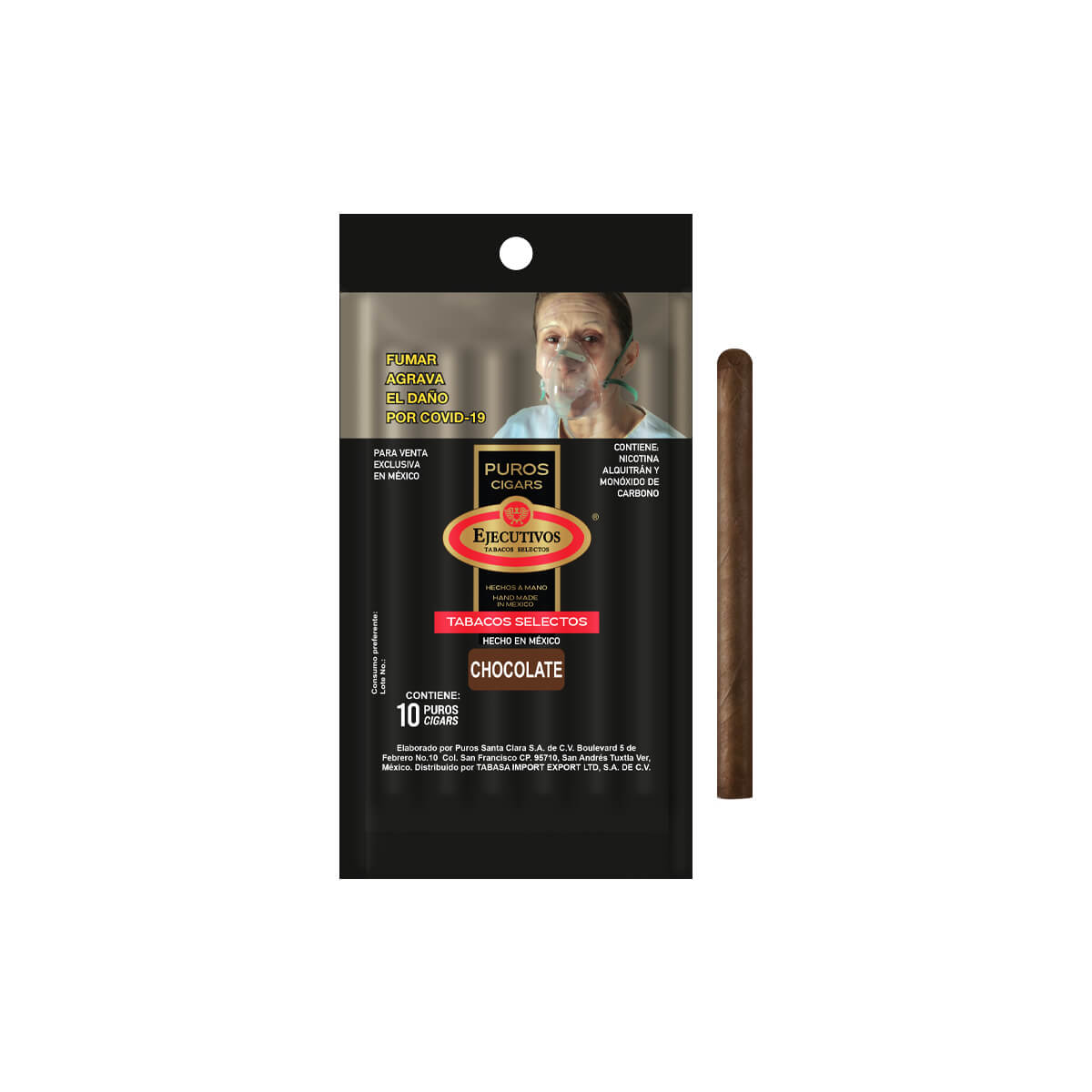 EJECUTIVOS NO. 7 CHOCOLATE HUMIDIBAG CON 10 PUROS - Image 3