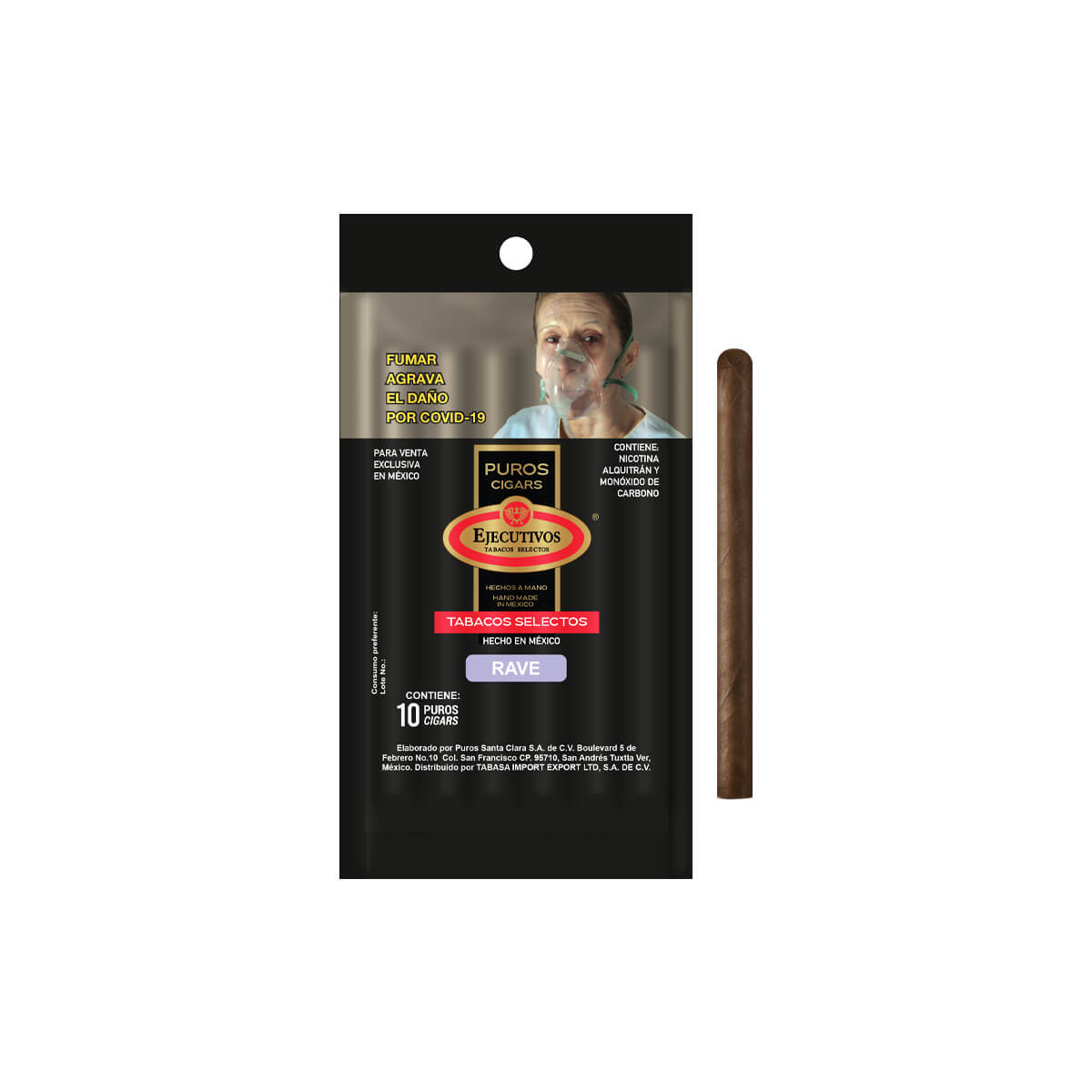 EJECUTIVOS NO. 7 RAVE HUMIDIBAG CON 10 PUROS - Image 3