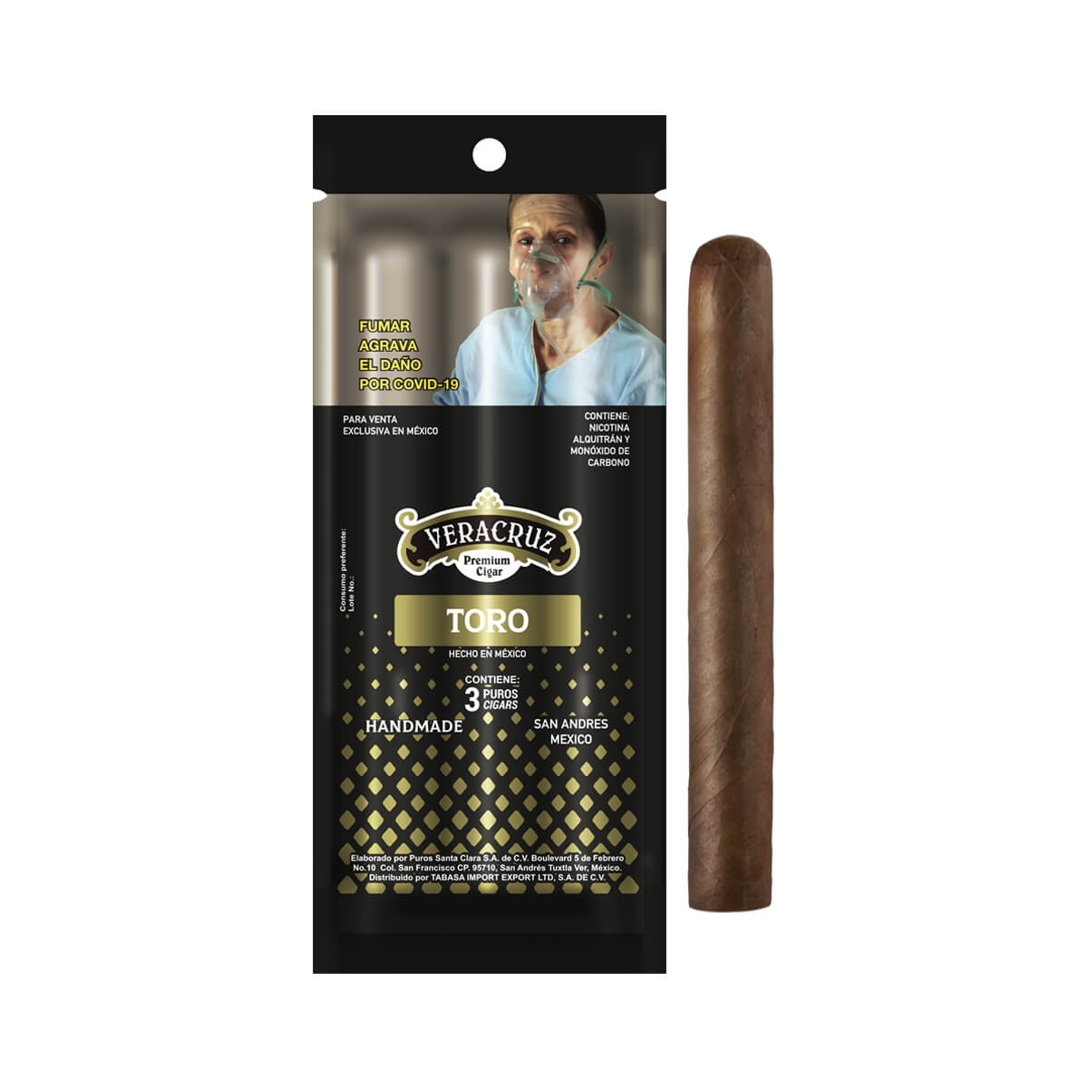 VERACRUZ TORO HUMIDIBAG CON 3 PUROS - Image 3